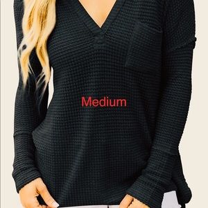 Women’s Long Sleeved Waffle Knit Tunic